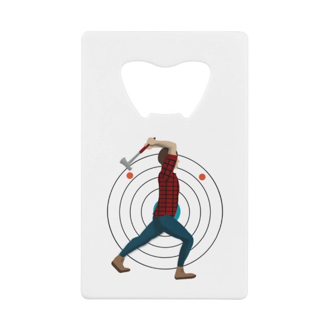 Axe Throwing Credit Card Bottle Opener (Front)
