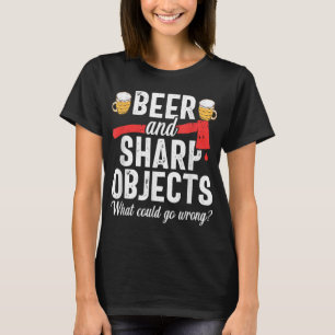 Axe Throwing Dad Funny Beer Hatchet Lumberjack Hob T-Shirt