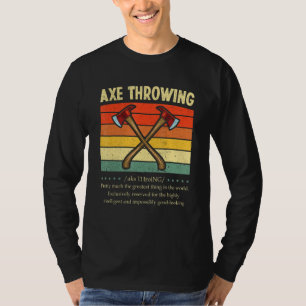 Axe Throwing Definition Retro Hatchet Ax Thrower L T-Shirt