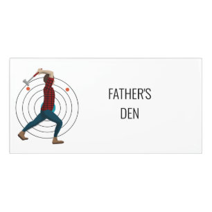 Axe Throwing Door Sign