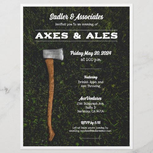 Axe Throwing Event Flyer