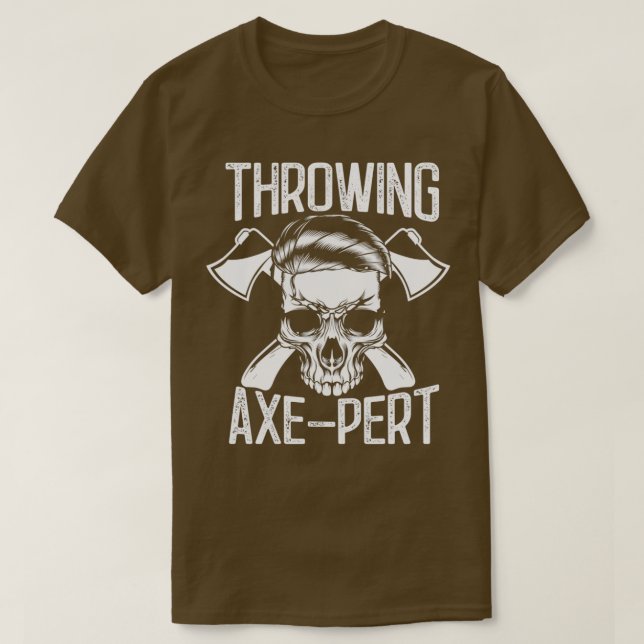 Axe Throwing Expert Thrower Game Hatchet House Cla T-Shirt (Design Front)