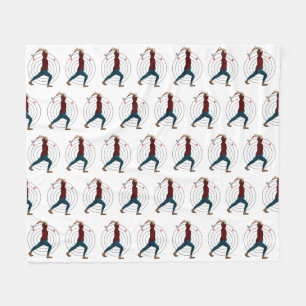 Axe Throwing Fleece Blanket
