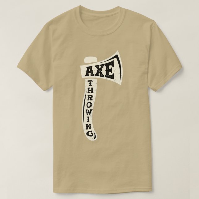 Axe Throwing Funny Axepert Retro Hatchet Tossing G T-Shirt (Design Front)