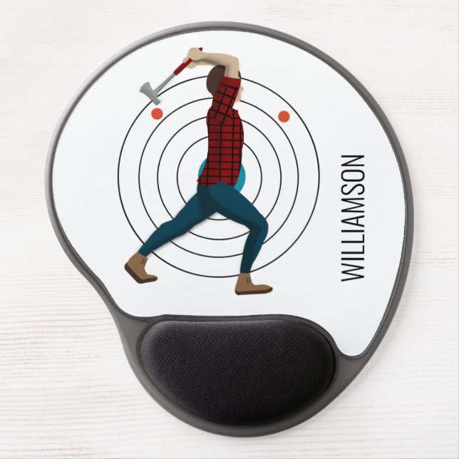Axe Throwing Gel Mouse Pad (Front)