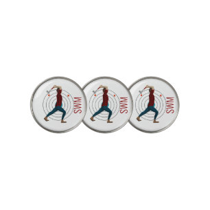 Axe Throwing Golf Ball Marker