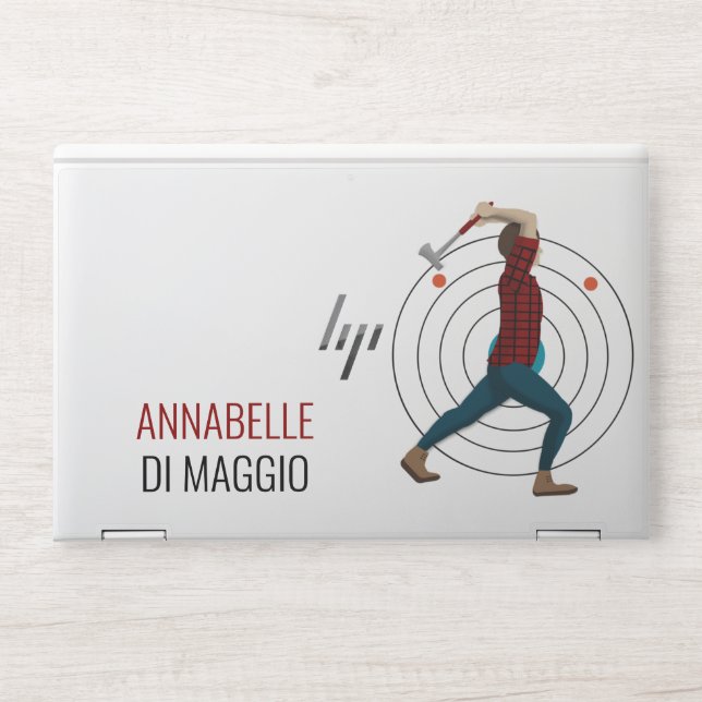 Axe Throwing HP Laptop Skin (Front)