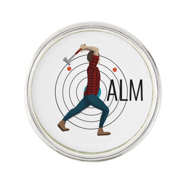 Axe Throwing Lapel Pin (Front)