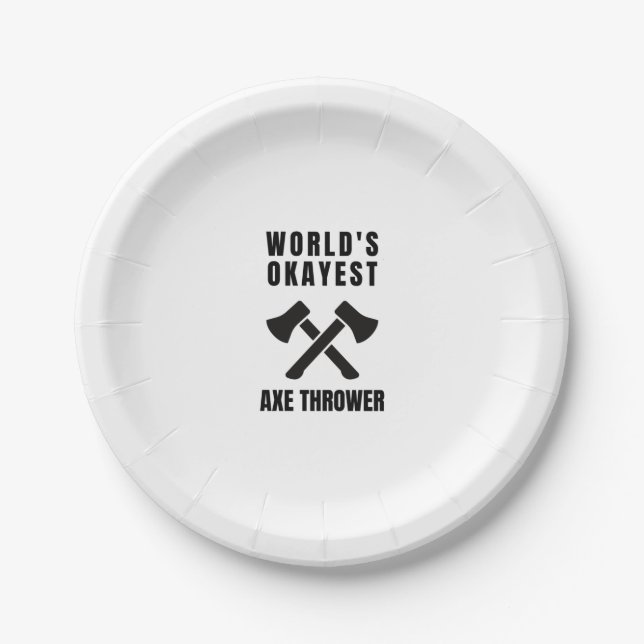 Axe throwing legend (2) paper plates (Front)