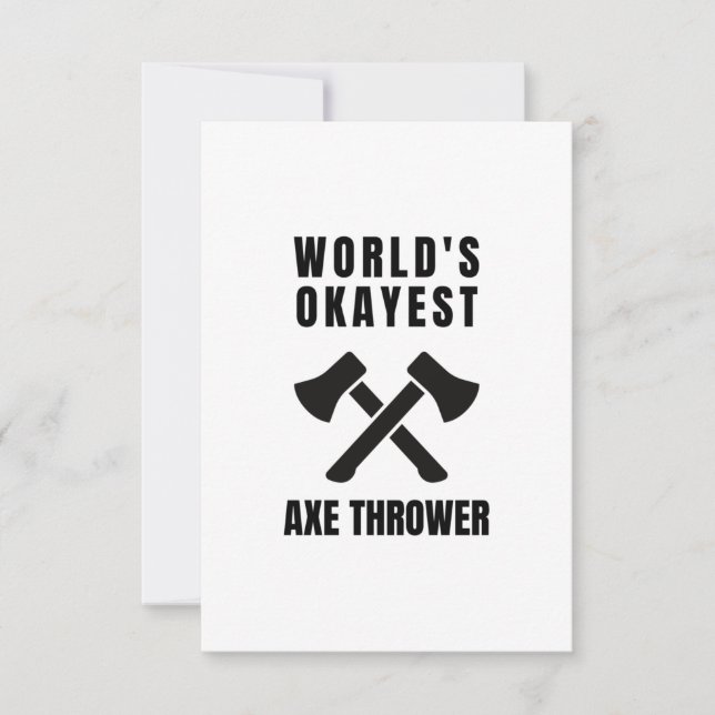 Axe throwing legend (2) thank you card (Front)