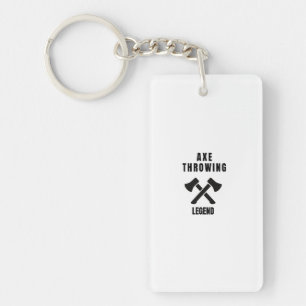 Axe throwing legend keychain