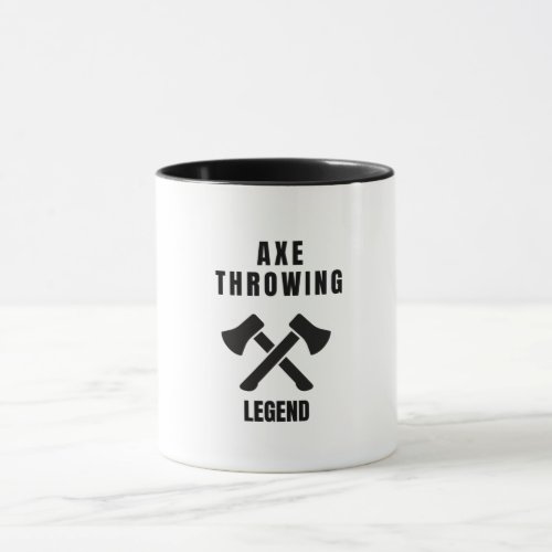 Axe throwing legend mug