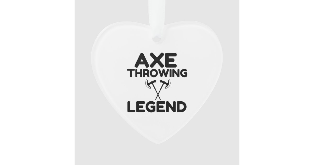 AXE THROWING LEGEND ORNAMENT Zazzle