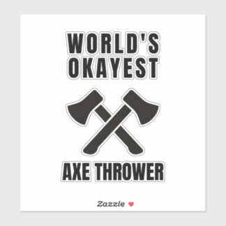 Axe throwing legend sticker