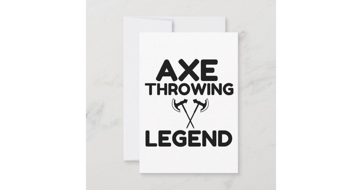 AXE THROWING LEGEND THANK YOU CARD Zazzle