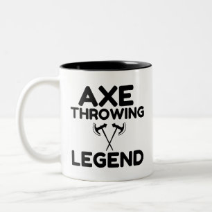 AXE THROWING LEGEND Two-Tone COFFEE MUG