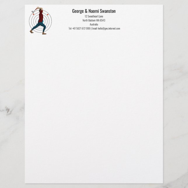 Axe Throwing Letterhead (Front)