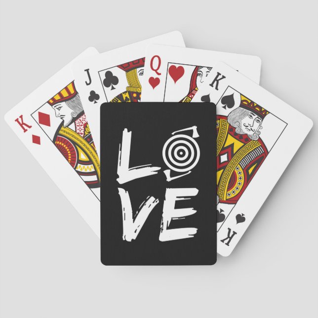 Axe Throwing Love Axes Tomahawk Bullseye Hatchet Poker Cards (Back)