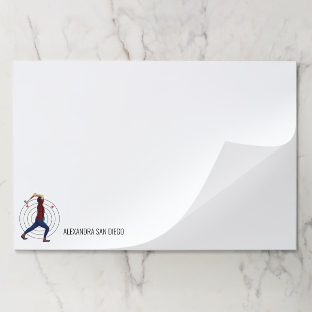 Axe Throwing Paper Pad (Folded)