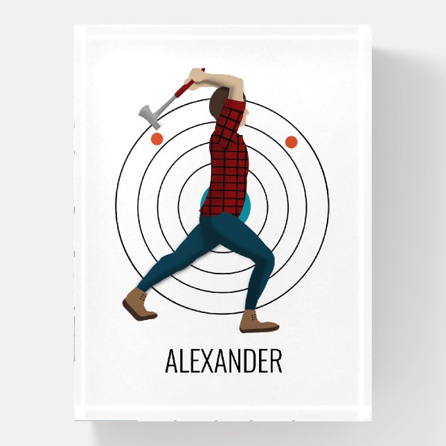 Axe Throwing Paperweight (Vertical)