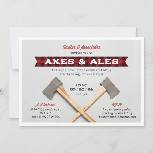 Axe Throwing Party Invitation