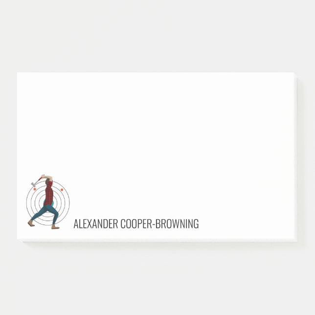Axe Throwing Post-it Notes (Front)