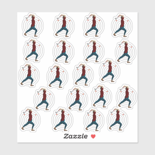 Axe Throwing Sticker (Sheet)