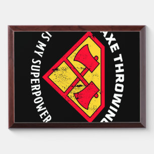 Axe throwing Superpower Award Plaque