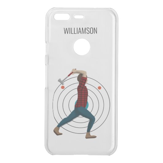 Axe Throwing Uncommon Google Pixel Case (Back)