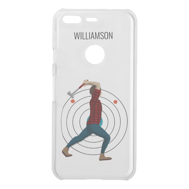 Axe Throwing Uncommon Google Pixel Case (Back)