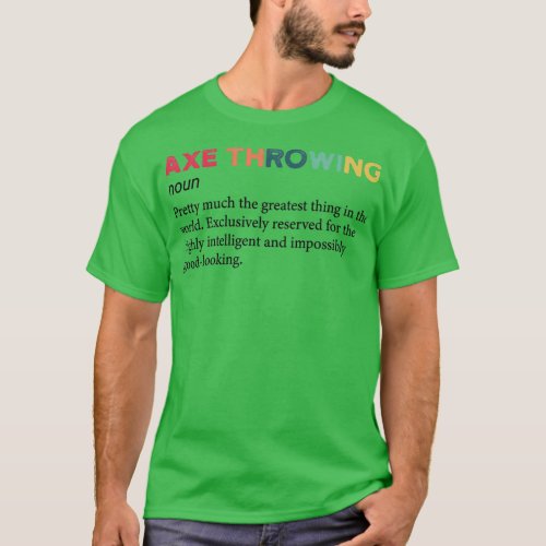 Axe Throwing Vintage Noun Definition Classic TShir T_Shirt