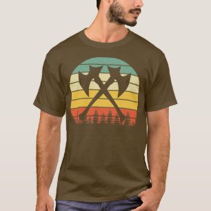 Axe Throwing Vintage Retro Hatchet Hobby Gifts Ide T-Shirt