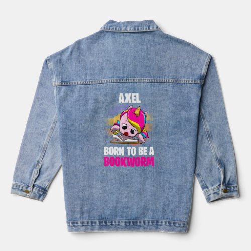 Axel  Born To Be A Bookworm  Personalized  Denim Jacket
