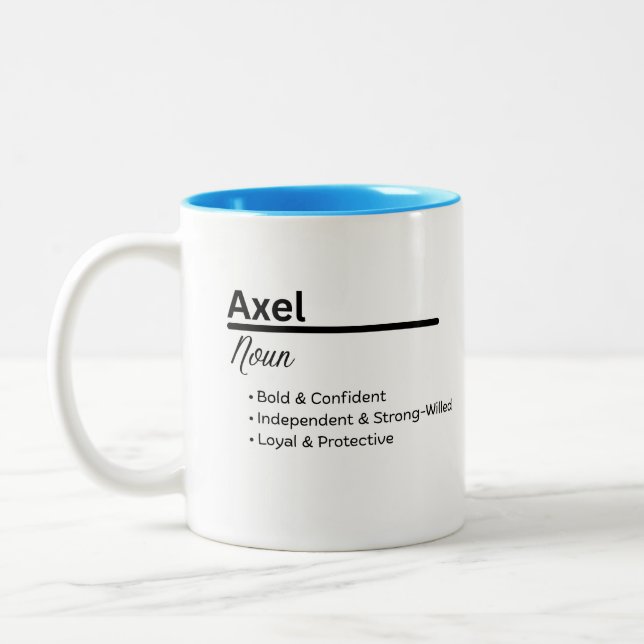 Axel, Boy Personalized Name Mug (Left)