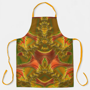 AXEL~ CHRISTMAS ~ Red Green Gold ~ Apron