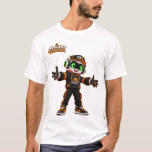 Axel Futuristic AI Robot Character Graphic T-Shirt