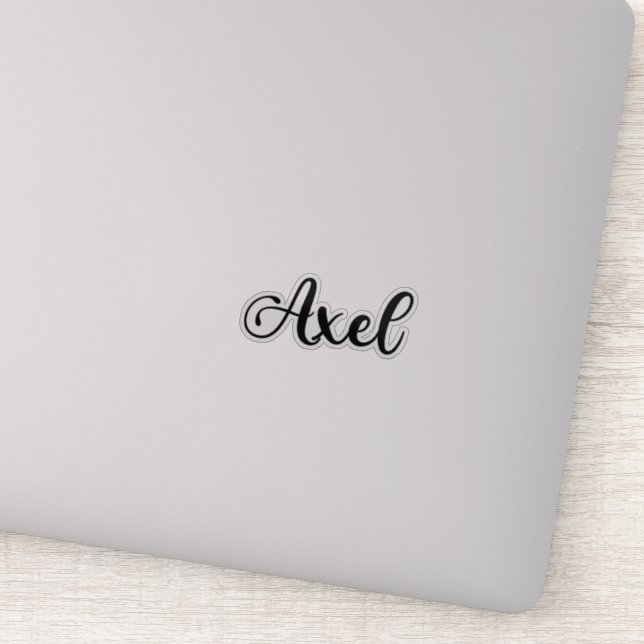 Axel Name - Handwritten Calligraphy Sticker (Detail)