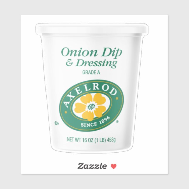 Axelrod Onion Dip & Dressing Sticker (Sheet)