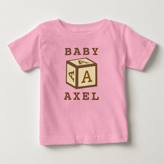Axel''s Name on American Apparel Baby T-Shirt (Front)
