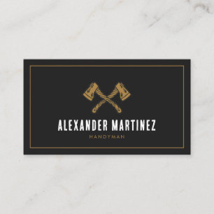Axes Handyman Woodworker Lumberjack Carpenter Business Card