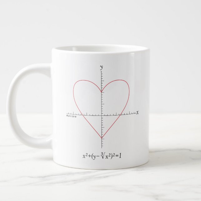 Axes Heart Giant Coffee Mug (Left)