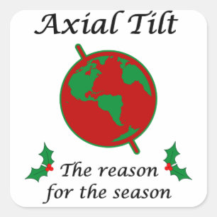 Axial Tilt Reason for the Season Square Sticker