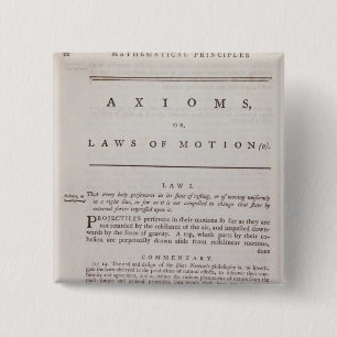 Axioms, or Laws of Motion, from Volume I Pinback Button