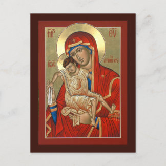 Axion Esti Mother of God Prayer Card