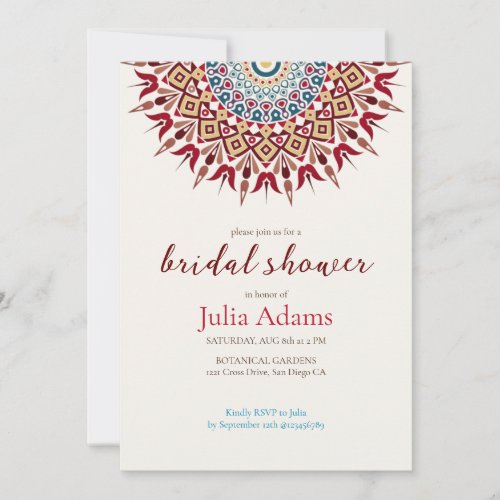 Axis Mandala Bridal Shower Invitation
