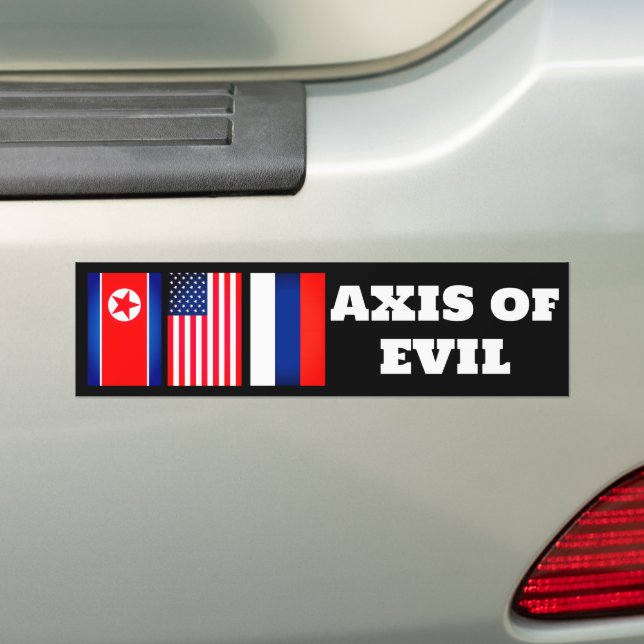 Axis of Evil USA Bumper Sticker (On Car)