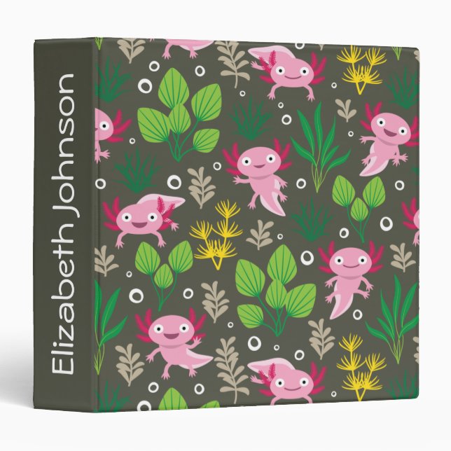 Axolotl 3 Ring Binder (Front/Spine)