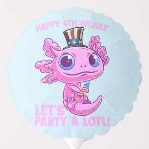 Axolotl 4th of July Patriotic Independence Day Balloon