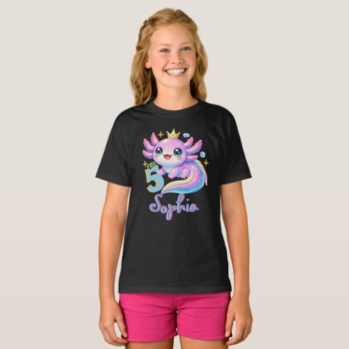 Axolotl Alotl Fun Birthday T-Shirt,Cute Pink Axolo T-Shirt