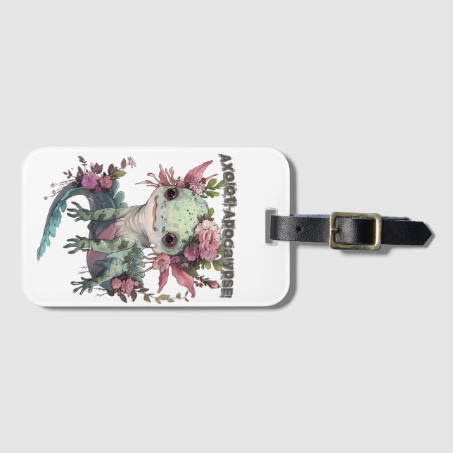 Axolotl Apocalypse! Halloween Luggage Tag (Front Horizontal)